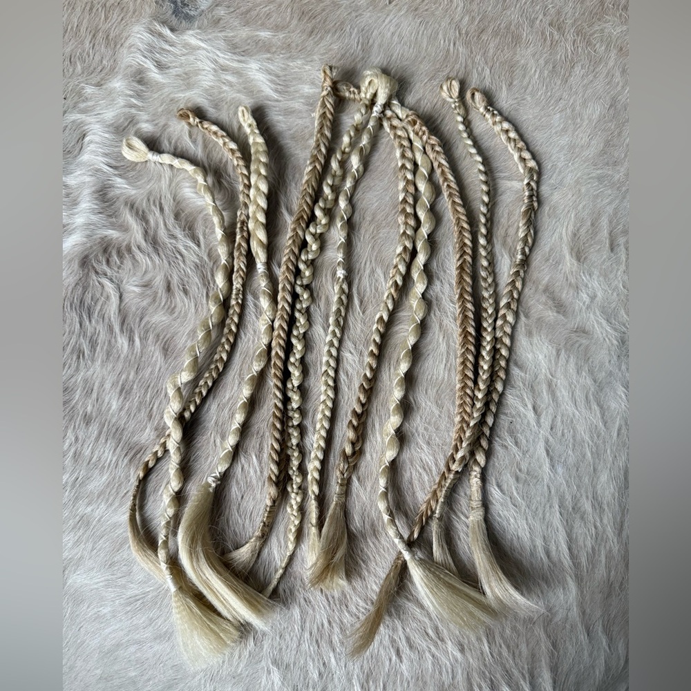 Blonde Viking braid in extensions